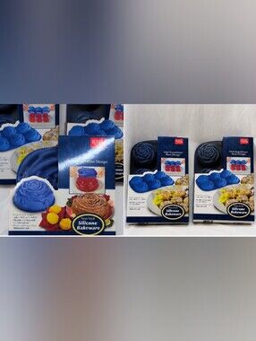 Good Cook 2 Mini Sweetheart Rose & 1 Rose Cake Silicone Bakeware Mold NIB